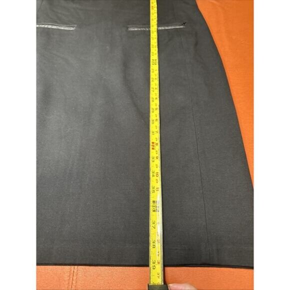 Talbots Dress Sheath Womens Size 8 Black Sleeveless New Faux Leather Trim NWT - Picture 9 of 10